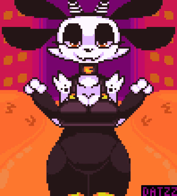 a pixel art drawing of a goat with the name datez on the bottom right