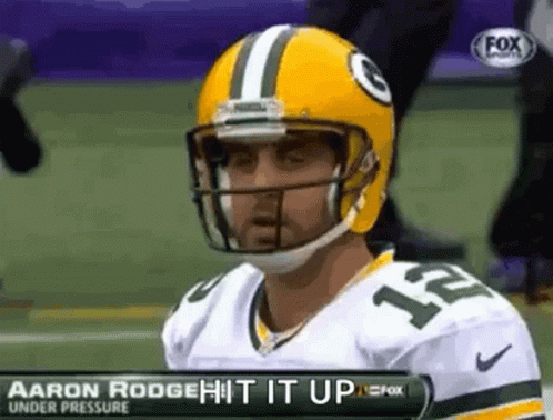 Aaron Rodgers Hit It Up GIF