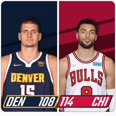 two basketball players from the denver and bulls teams