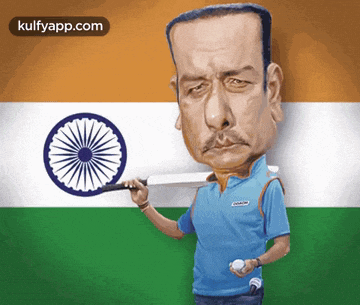a cartoon of a man holding a bat and a ball with the words kulfyapp.com below him