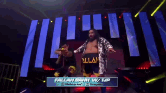 fallah bahh w / tjp is the name of the wrestler on the screen