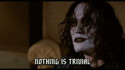 a picture of a woman with nothing is trivial written on the bottom