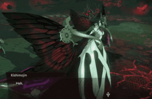 a screenshot of a video game shows a character named kishimajin