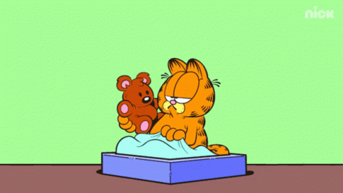 Sleepy Garfield GIF - Sleepy Garfield Teddy Bear GIFs