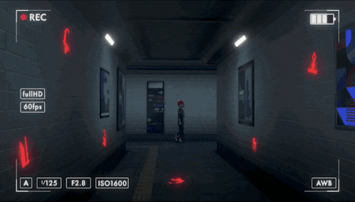 a video of a girl with red hair is being recorded at full hd 60fps