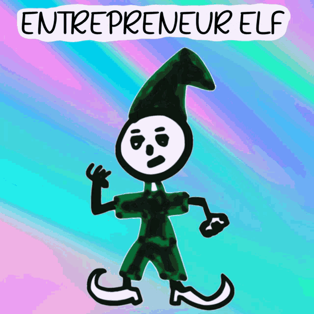 a drawing of an elf with the words entrepreneur elf written above it