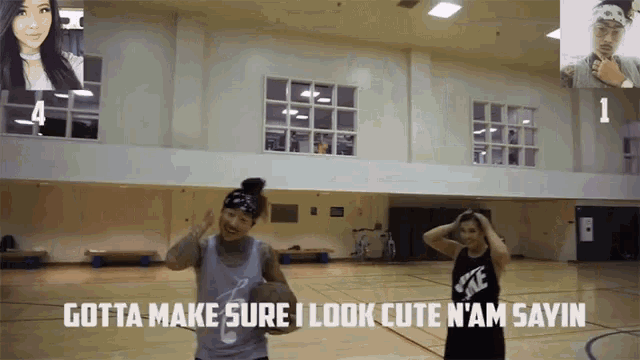 a basketball player says gotta make sure i look cute n'am savin