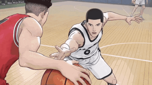 a basketball player with the number 6 on his jersey dribbles the ball