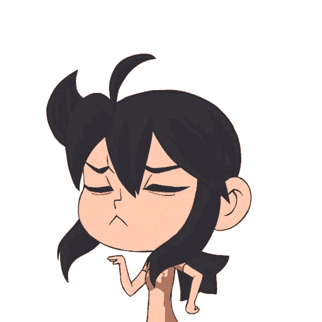 a cartoon drawing of a girl with a star on her chest
