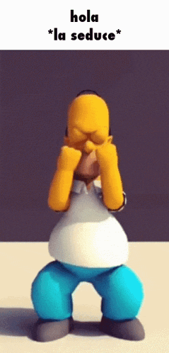 a cartoon of homer simpson covering his eyes with his hands