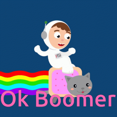 Ok Boomer Cat GIF - Ok Boomer Cat Rainbow GIFs
