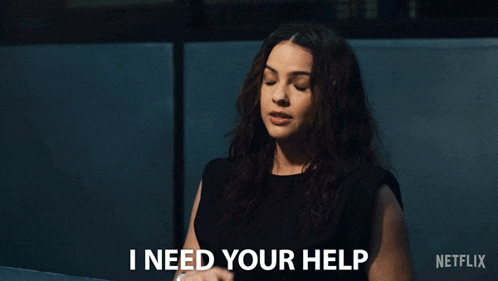 a woman says i need your help in a netflix advertisement