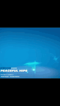 a screenshot of a video game with a character that says peaceful hips