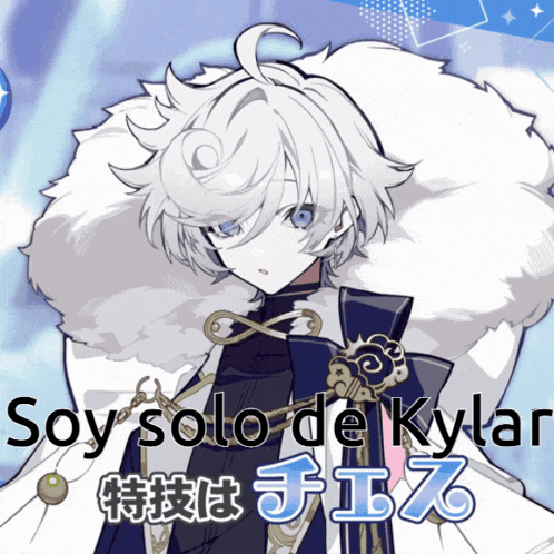 a drawing of a boy with the words soy solo de kylar written below him
