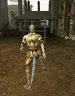 a video game character with a snake tail