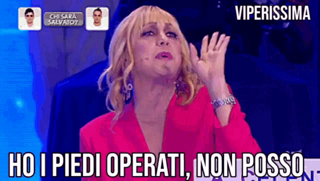 a woman says ho i piedi operati non posso