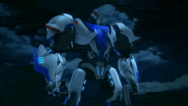 a transformer with a compass on his arm