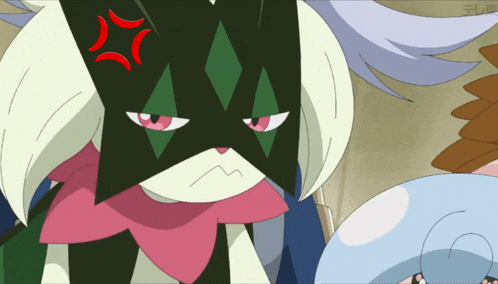 a cartoon character with a mask on has a red star on his head