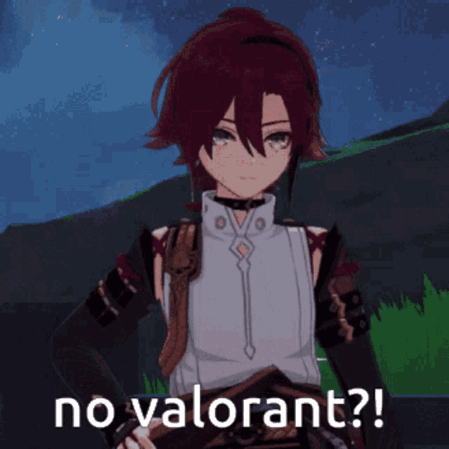 a video game character says no valorant ?