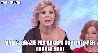 a woman says maria grazie per avermi ospito per lunghi anni