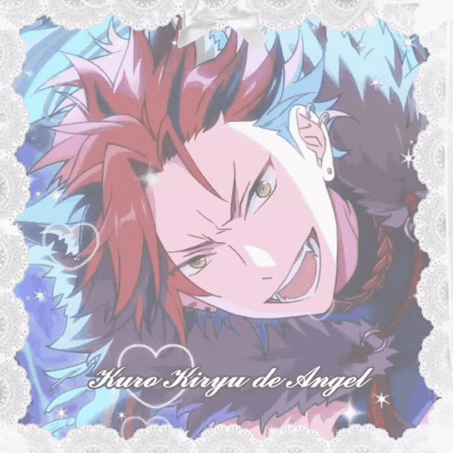 a picture of a person with the name haro kiryu de angel written on it