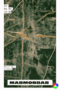 a poster with a marble texture and the words marmorbar