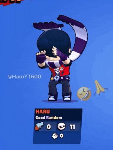 a cartoon character with the name haru good random