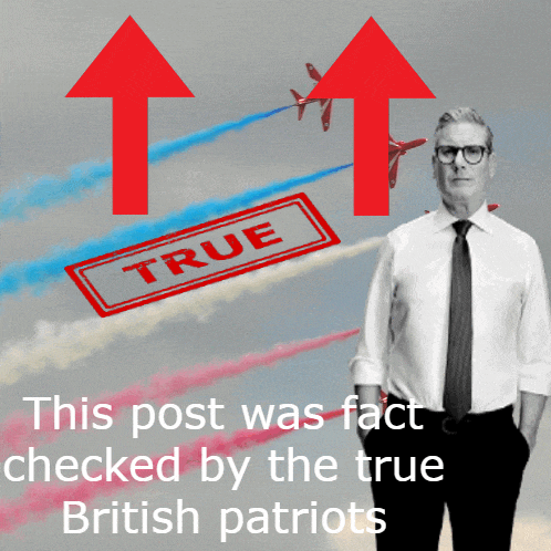 a man in a white shirt and tie stands in front of a red white and blue jet flying in the sky above a true stamp