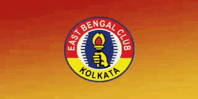 a logo for east bengal club kolkata with a hand