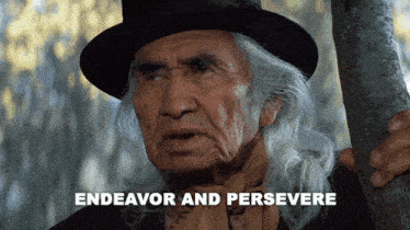 endeavor and persevere is written on a picture of a man
