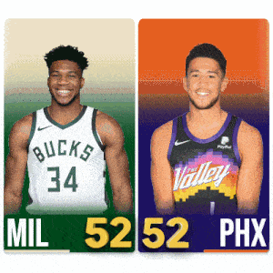 two basketball players from the bucks and the valley
