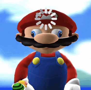 a close up of a cartoon character with a red hat