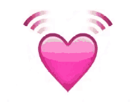 a pink heart with a yellow ribbon and bow on it