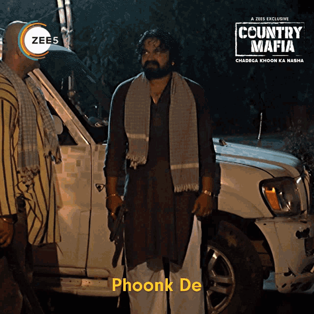 a poster for country mafia shows two men standing next to each other