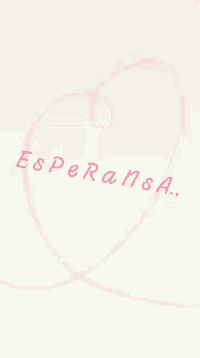 a drawing of a heart with the words esperanza written on it
