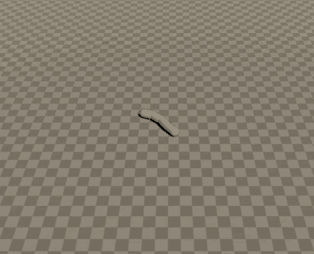 a gray checkered floor with a white object on it