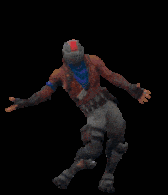 a pixel art of a man dancing with his arms outstretched