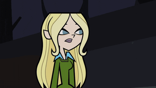 a cartoon drawing of a girl holding a piece of paper with the letter e on it