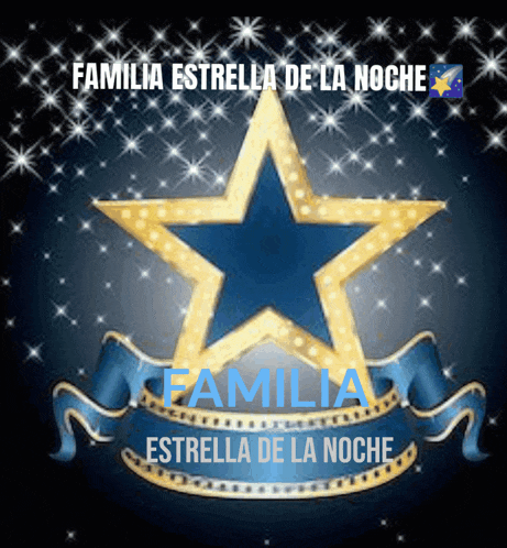 a family estrella de la noche logo with a star