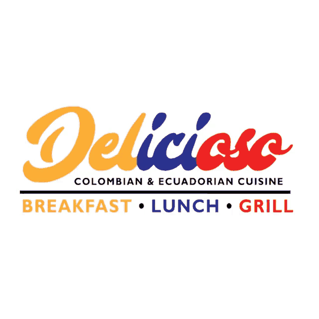 the logo for colombian and ecuadorian cuisine breakfast lunch grill