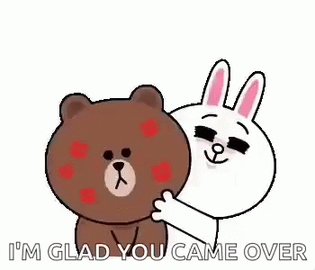 Brown And Cony Love GIF - Brown And Cony Love Kisses GIFs