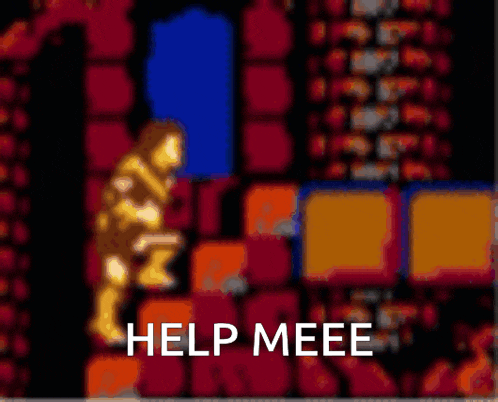 a video game screen that says help meee on the bottom