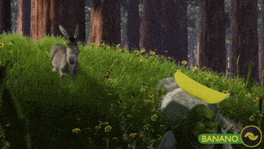 a donkey says " i like that banana " in a speech bubble