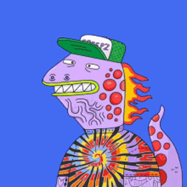 a cartoon character wearing sunglasses and a hat with the words deal with it