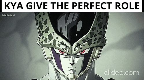 a cartoon character with the words kya give the perfect role