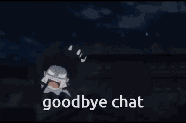 a cartoon character says goodbye chat next to a vampire