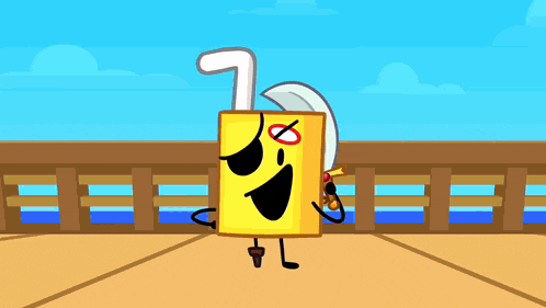 a cartoon character with an x on his face is standing on a boat