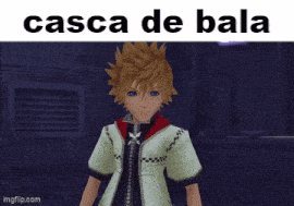 a picture of a video game character with the words casca de bala on the bottom
