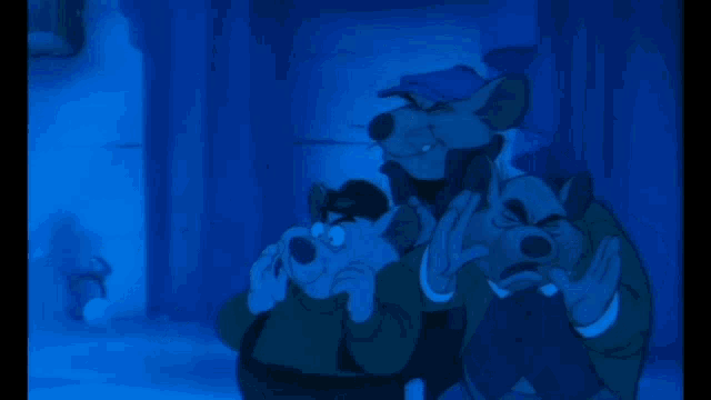two cartoon characters are standing next to each other with the words boo on the bottom right
