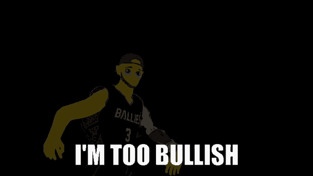 a cartoon of a basketball player with the words i 'm too bullish below him